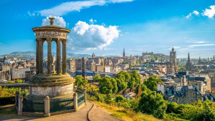 Carlton hill in Edinburgh